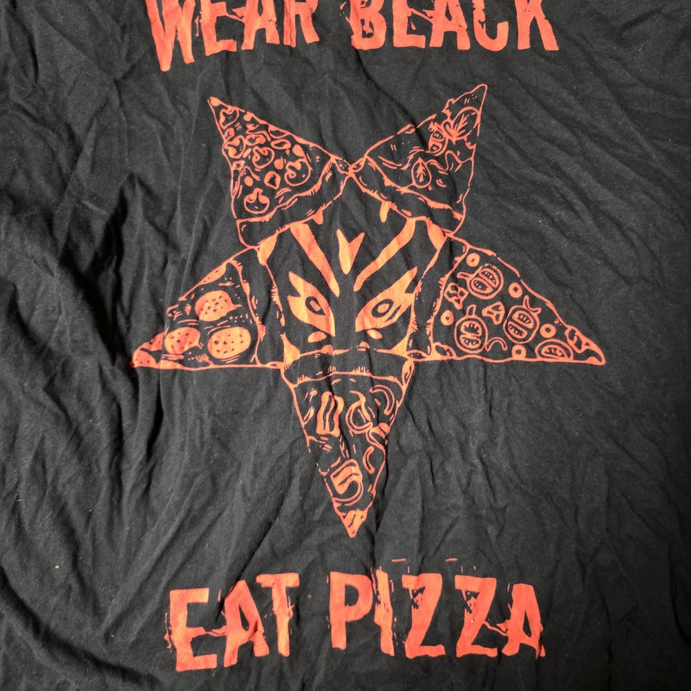 Black Tee with Red Graphic Design